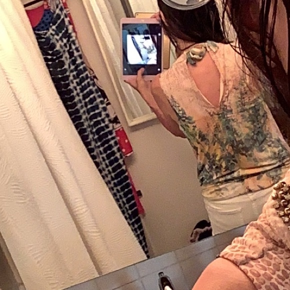 Bebe jeweled collar floral top - Picture 4 of 7